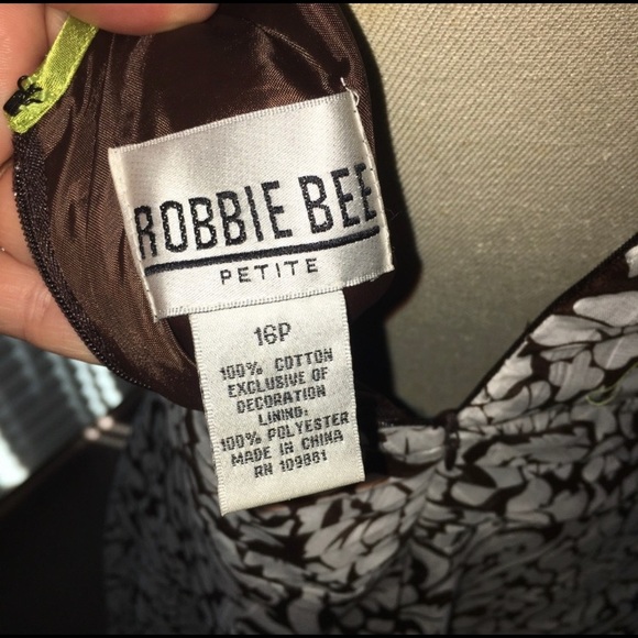 ROBBIE BEE brown and cream sleeveless dress - Picture 5 of 5